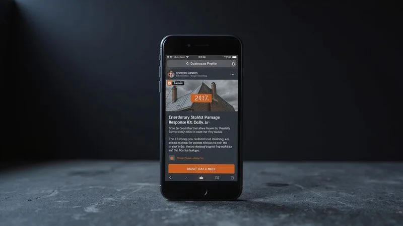 Google Business Profile optimized for emergency roofing searches
