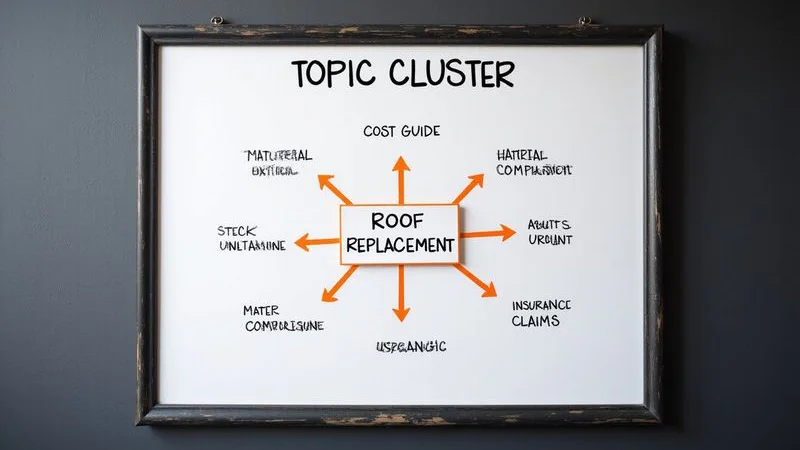 Content cluster strategy for roof replacement keyword
